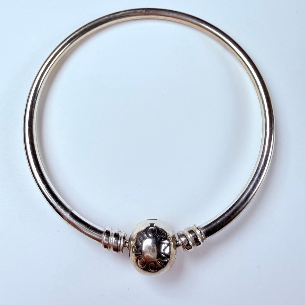 Pandora Sterling Silver 925 Bead Ball Moments Bangle Bracelet BT9739
